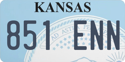 KS license plate 851ENN