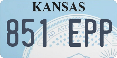 KS license plate 851EPP