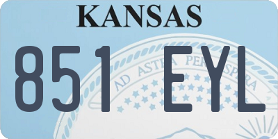 KS license plate 851EYL