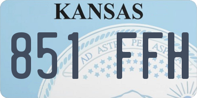 KS license plate 851FFH