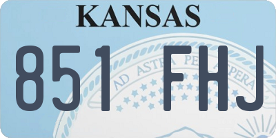 KS license plate 851FHJ