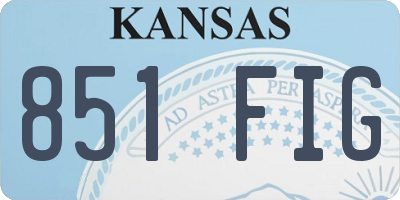KS license plate 851FIG