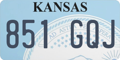 KS license plate 851GQJ