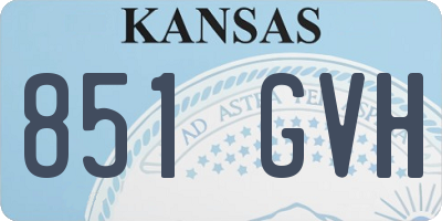 KS license plate 851GVH