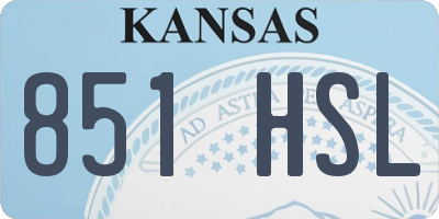 KS license plate 851HSL