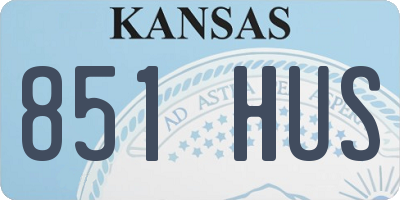 KS license plate 851HUS