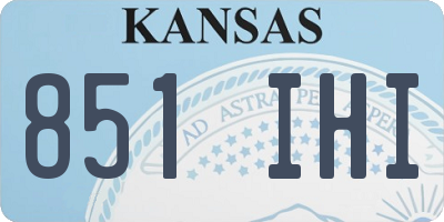 KS license plate 851IHI