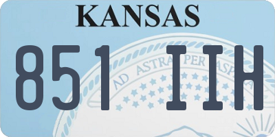 KS license plate 851IIH