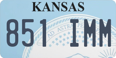 KS license plate 851IMM