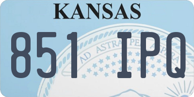 KS license plate 851IPQ