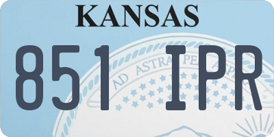 KS license plate 851IPR