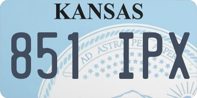 KS license plate 851IPX