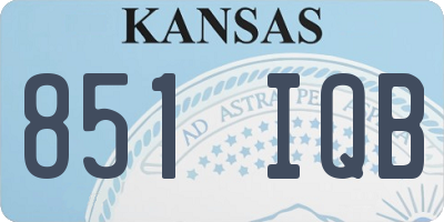 KS license plate 851IQB