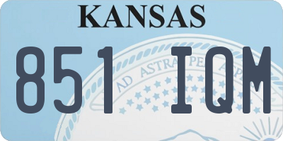 KS license plate 851IQM