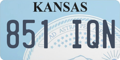 KS license plate 851IQN