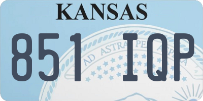 KS license plate 851IQP
