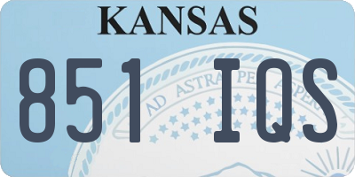 KS license plate 851IQS