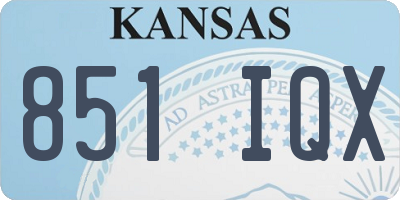 KS license plate 851IQX