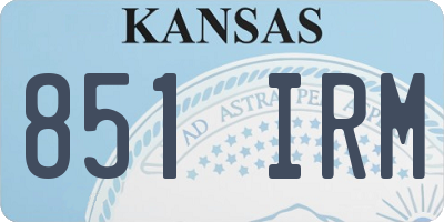 KS license plate 851IRM