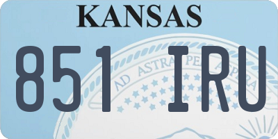 KS license plate 851IRU