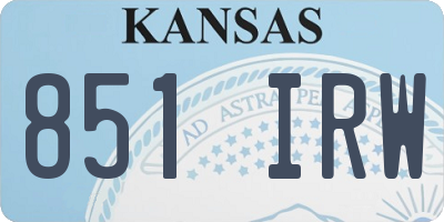 KS license plate 851IRW