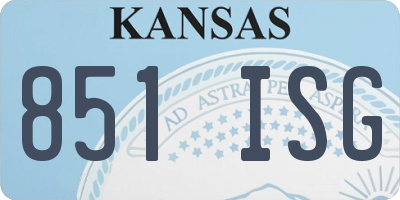 KS license plate 851ISG
