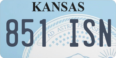 KS license plate 851ISN