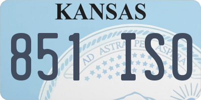 KS license plate 851ISO
