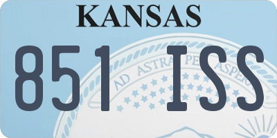 KS license plate 851ISS
