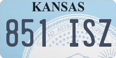 KS license plate 851ISZ