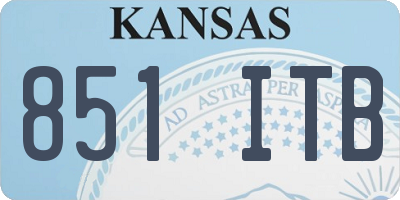 KS license plate 851ITB