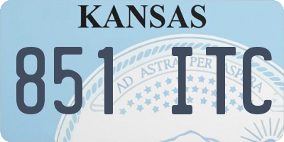 KS license plate 851ITC