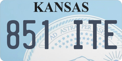 KS license plate 851ITE