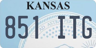 KS license plate 851ITG