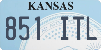 KS license plate 851ITL