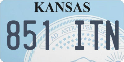KS license plate 851ITN