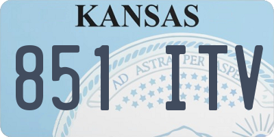 KS license plate 851ITV