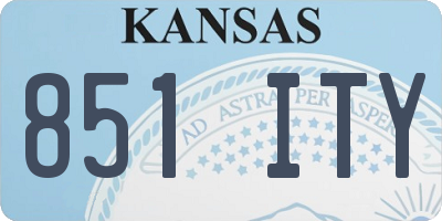 KS license plate 851ITY