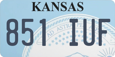 KS license plate 851IUF