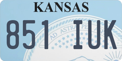 KS license plate 851IUK