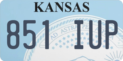 KS license plate 851IUP