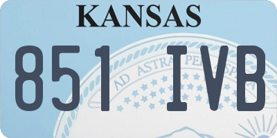 KS license plate 851IVB