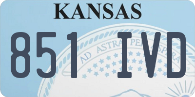 KS license plate 851IVD