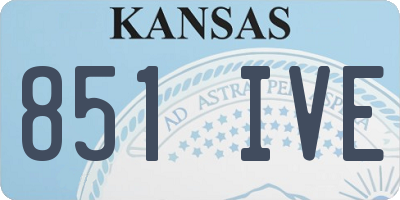 KS license plate 851IVE