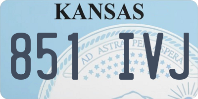 KS license plate 851IVJ