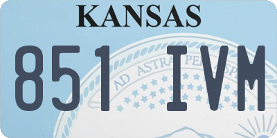 KS license plate 851IVM