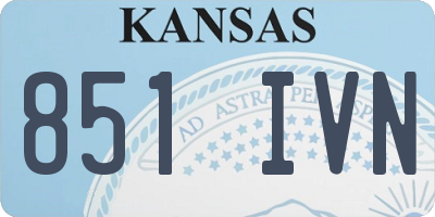 KS license plate 851IVN