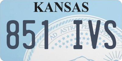 KS license plate 851IVS