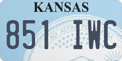 KS license plate 851IWC