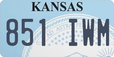 KS license plate 851IWM
